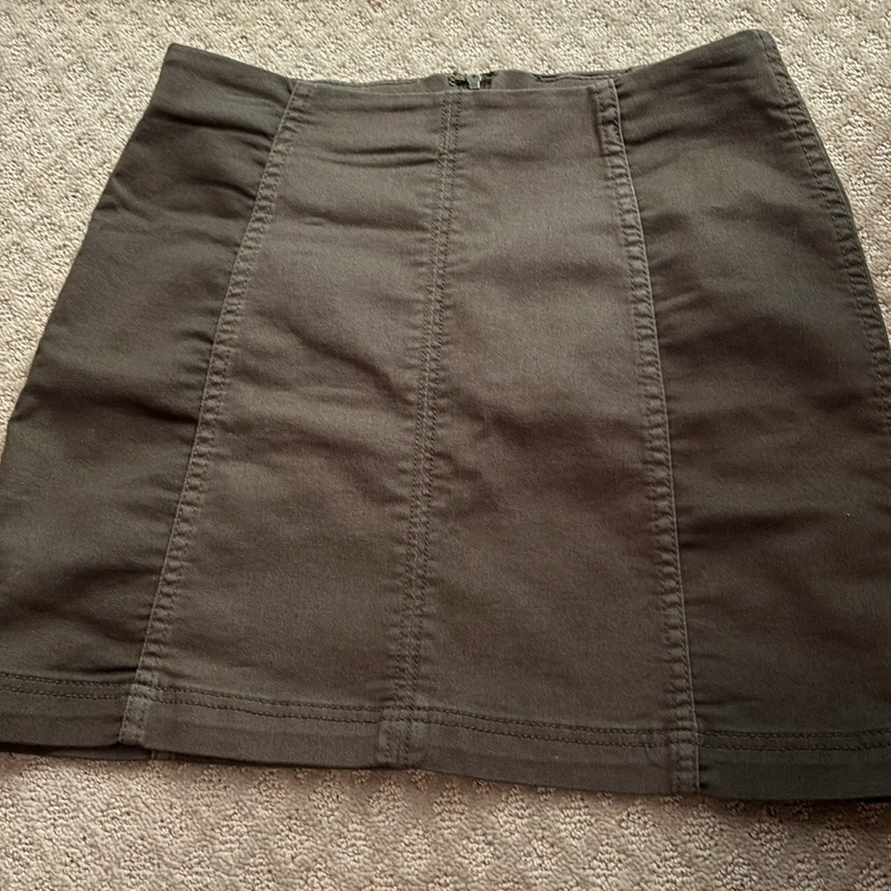 Free People Army Green Mini Skirt